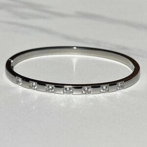 New! “Claudia” Silver Crystal Studded Bracelet